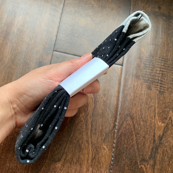 LOFT Black and White Polka Dot Knee Socks New With Tag - Picture 9 of 12